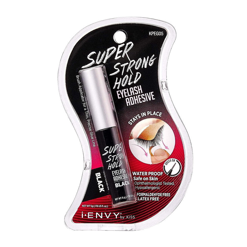 Kiss I Envy Eyelash Adhesive Super Strong Hold Black, 0.17 Oz